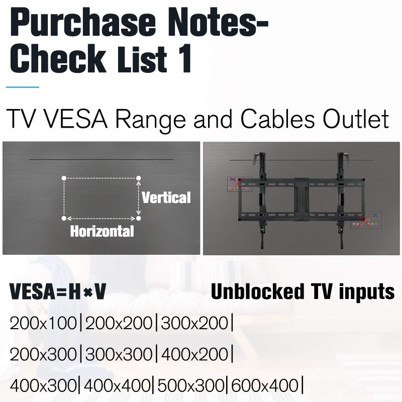 Mounting Dream Tilt TV Wall Mount - Fits 42-70 Inch TVs, Tilt Up to 20 Degrees, VESA 200x100 to 600x400mm, 132 lbs Loading, Fits 16", 18", 24" Studs - MD2165-LK - Image 5